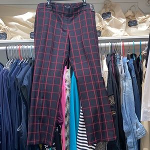 Black & Red plaid dress pants